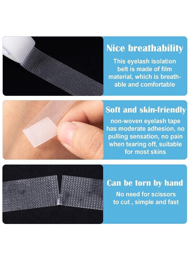 Depend 6 Rolls PE Eyelash Tape, Adhesive Fabric Eyelash Tapes, Breathable PE Lash Tape, Eyelash Extension Supplies, Adhesive Breathable Micropore Fabric Tape For Eyelash Extension Supply, 9 m/10 Yard Each Roll (Transparent) - Image 3
